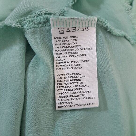 Kimchi Blue Women's Sleeveless Lace Mint Green Peplum Blouse Boho Top Sz Large - Picture 8 of 8